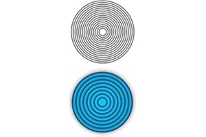 FAWENUCY Scrapbooking Die-Cuts, Layering Frame Metal Cutting Dies for Card Making, Paper Craft Punch Template, Background Embossing Stencils, DIY Album Décor (16 Pcs Round-11.1x11.1cm)