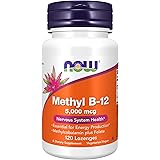 NOW Supplements, Methyl B-12 (Methylcobalamin) 5,000 mcg, Nervous System Health*, 120 Lozenges