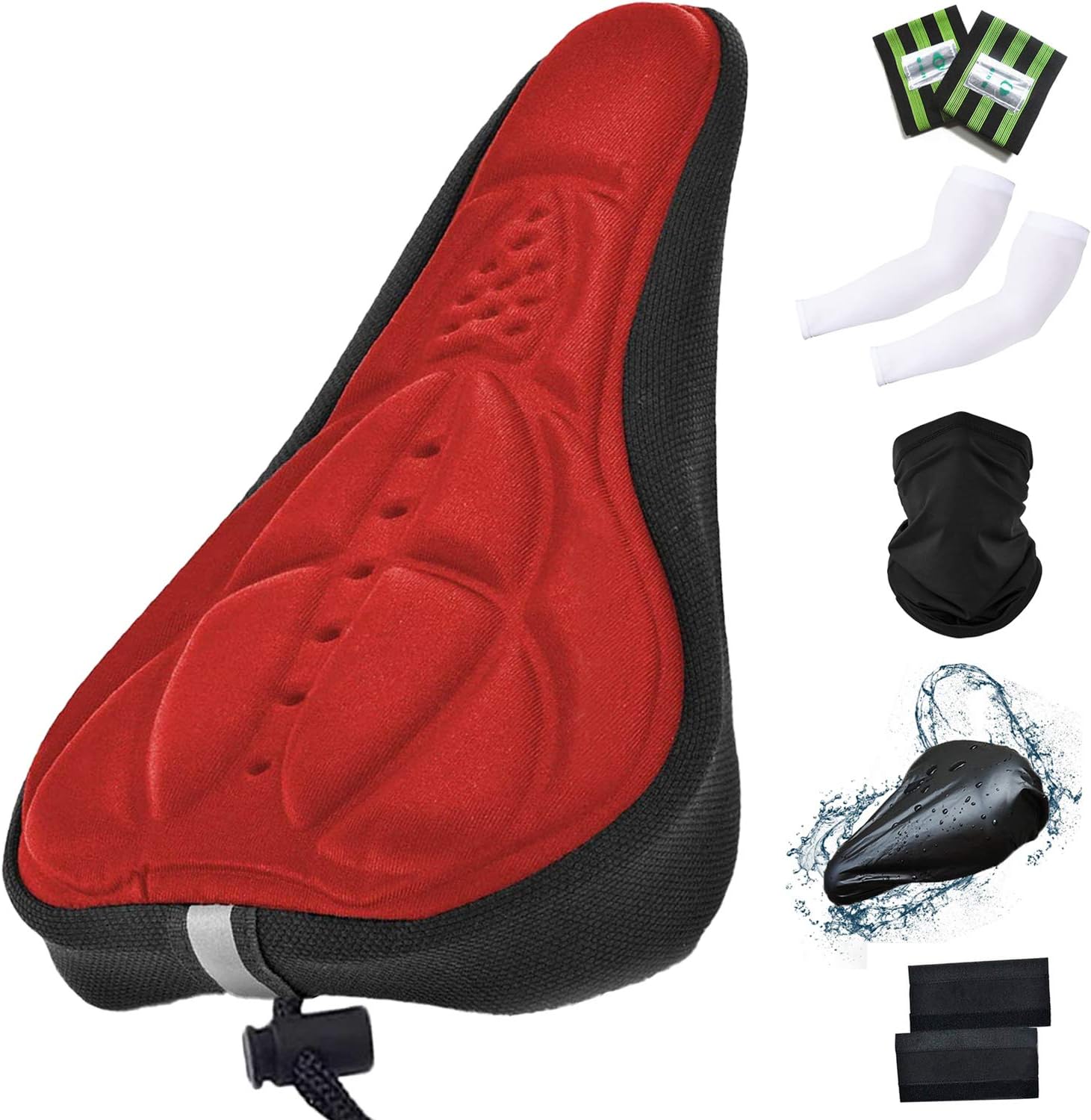 MCJS Gel Bike Seat CoverBike Exercise Bike Seat Include