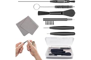 Hearing Aid Cleaning Kit – 8‑Piece Set with 4 Brushes, 2 Wax Removal Picks, Microfiber Towel, Compact Storage Box – Professio