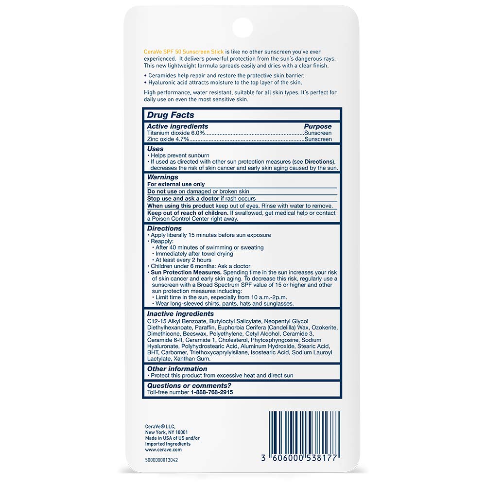 cerave sunscreen stick