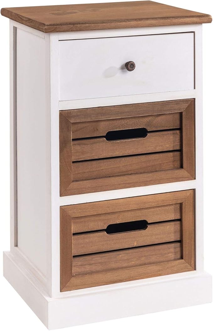 CARO-Möbel Nachttisch CULTURA Nachtkommode in weiß mit 1 Schublade 2