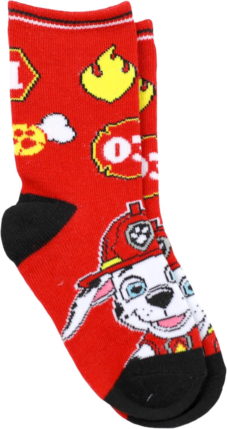 Nickelodeon Boy's Paw Patrol 4 Pack Crew Socks: Clothing
