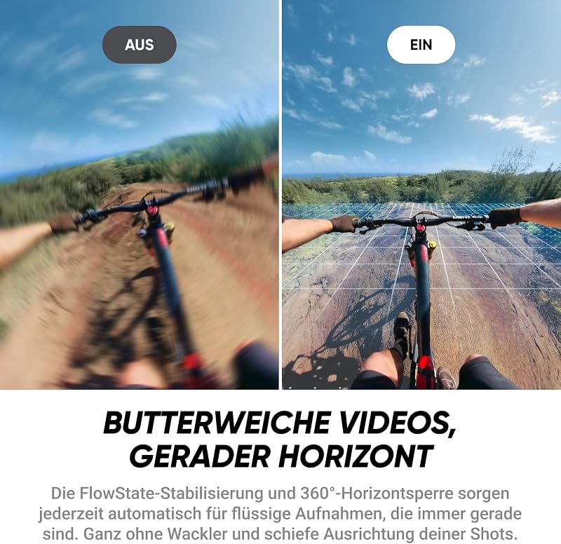 X4 Air, 8K 360°-Kamera 165 g leichte, Unsichtbarer Selfie-Stick, Wechsel-Linsen, Aufnehmen & dann ausrichten, KI-gestützte App, FlowState-Stabilisierung, integr. Windschutz, Starter-Bundle