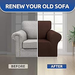 KEKUOU Stretch Single Sofa Slipcover 1 Piece Couch