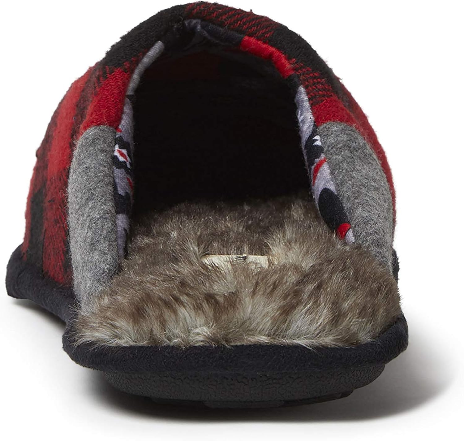  | Dearfoams Men's Papa Bear Buffalo Plaid Scuff Slipper | Slippers