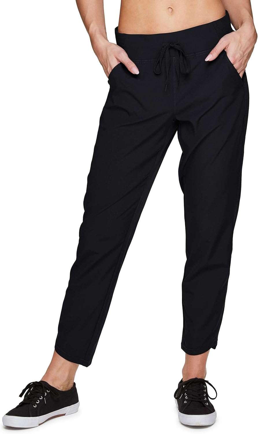 RBX Active Women's Relaxed Fit Lightweight Quick Drying Stretch Woven Pants with Pockets at  Women’s Clothing store