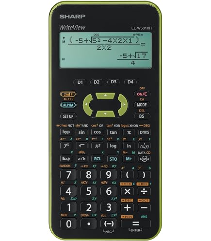 Sharp EL-W531 XG-YR Scientific Calculator WriteView Display