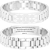 Easter Basket Stuffers-Soccer Gifts for Boys Men Kids Coach Players Soccer Bracelets for Boys Lovers Accessories Stuff Cross Religious Christian Bible Adjustable Stainless Steel Jewelry Gifts