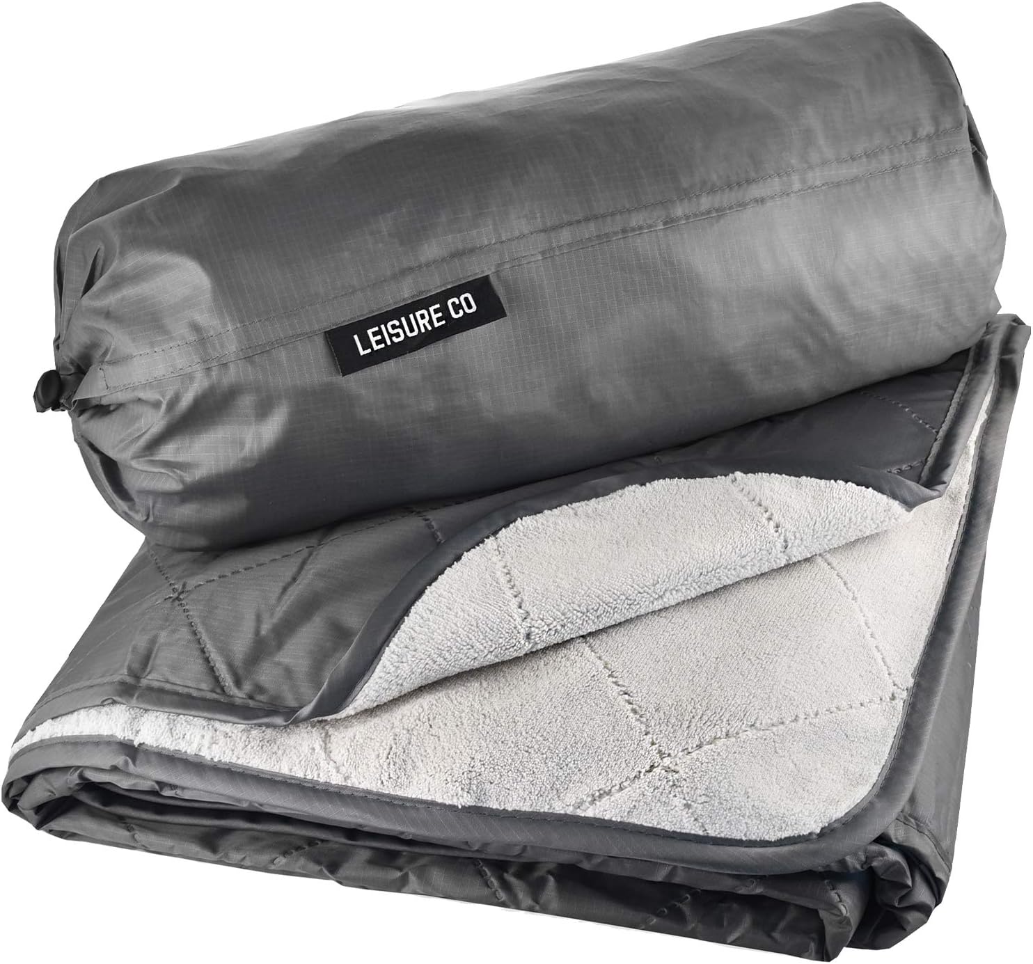 Leisure Co Extra Large Waterproof Outdoor Blanket - Weatherproof Outer with Plush Fleece Inner Lining - Perfect for Picnic Use and Camping, Yoga, Dogs - Sand Free Foldable and Lightweight: Kitchen & Dining