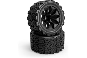 Hosim Upgrade 1/8 2 Pcs RC Tires for 1:8 X27 X25 RC Car Wheels Parts, for Hosim 1/8 Scale High Speed RC Truck Crawler Buggy X