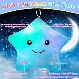 NYOBABE Sensory Toy Star Plush Sleep Aid Lights Music Blue view 2