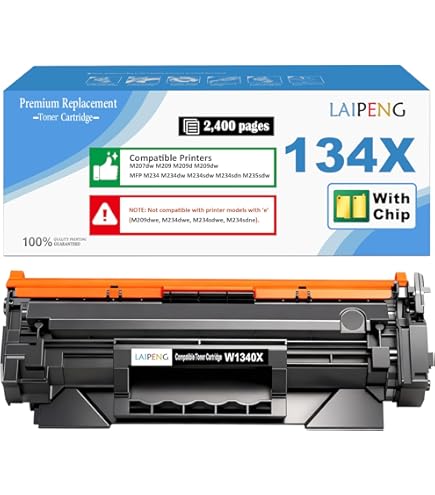 Koala Cartouche de Toner Compatible avec Puce 135A 135X Noir Compatible avec HP 135A W1350A LaserJet pour HP LaserJet MFP M234dw M234dwn M234sdw M234sdn M209dw M209dwn M209