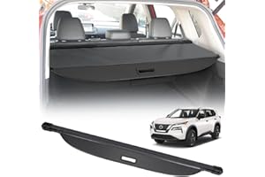 BIGACOVER Cargo Cover for Nissan Rogue 2021 2022 2023-2025 Retractable Rear Trunk Security Cover Shield Shade Accessories No Drilling Required (Not for Rogue Select & Sport)