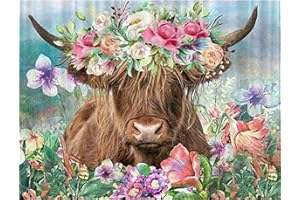 Paintcolor Cow Cross Stitch Kits,Stamped Cross Stitch Kits DIY Flowers Needlepoint Kits for Adults Beginners Counted Embroidery Kits Cross Stitch Supplies Patterns Crafts Decor