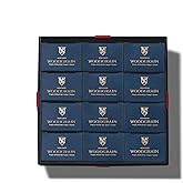 Caswell-Massey Woodgrain Sandalwood Natural Bar Soap Gift Set - Moisturizing Triple-Milled Body Soap for Men - Plant-Based with Essential Oils for Soft Skin, Cruelty-Free, USA Made, 12 Bars x 5.8 oz