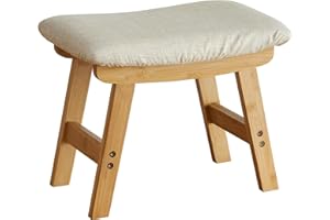 viewcare Foot Stools Ottoman, Small Foot Stool Ottoman, and Footstool, Wooden Foot Stool, Sofa Footrest Extra Seating for Living Room Entryway Office