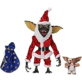 NECA 7" Scale Gremlins Santa Stripe Action Figure | Gremlins 6 Inch Action Figure Ultimate Series - Santa Stripe with Mini Gizmo