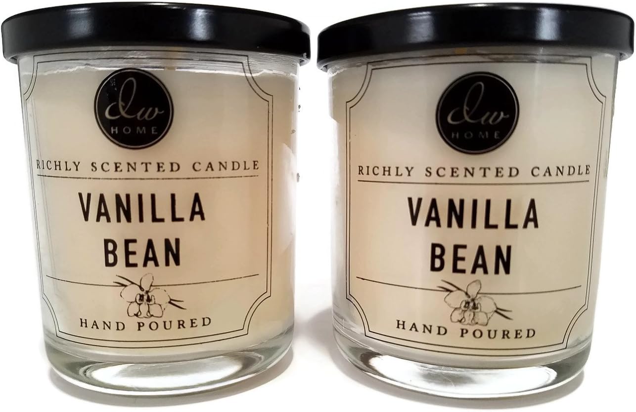 Decoware Richly Scented Vanilla Bean Candle 4 oz-2 Pack