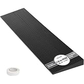 VEVOR 1.6" Rise Cuttable Threshold Ramp for Doorways, 35.4" Wide Natural Rubber Wheelchair Ramp, Non-Slip Solid Rubber Ramp with Double-Sided Tape for Doorways,Driveways,Bathroom,Smooth Tile