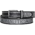 Nautica Men's Bold Fashion and Dress Leather Belt with Metal Buckle