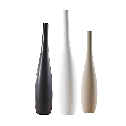 Pure Lifestyle 22 19 17 Slim Neck Tall Vases Set Of 3