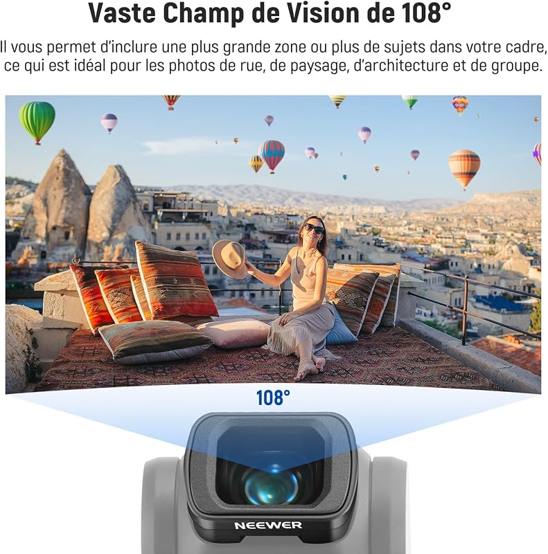Filtre Diffusion Noir 1/4 Variable ND2-32 CPL pour Effet Cinématographique Brume,0.75x Objectif Grand Angle,2X Macro,1.2X Anamorphique Bleu Compatible avec DJI Osmo Pocket 3 4 Xtra Muse,FL-B28