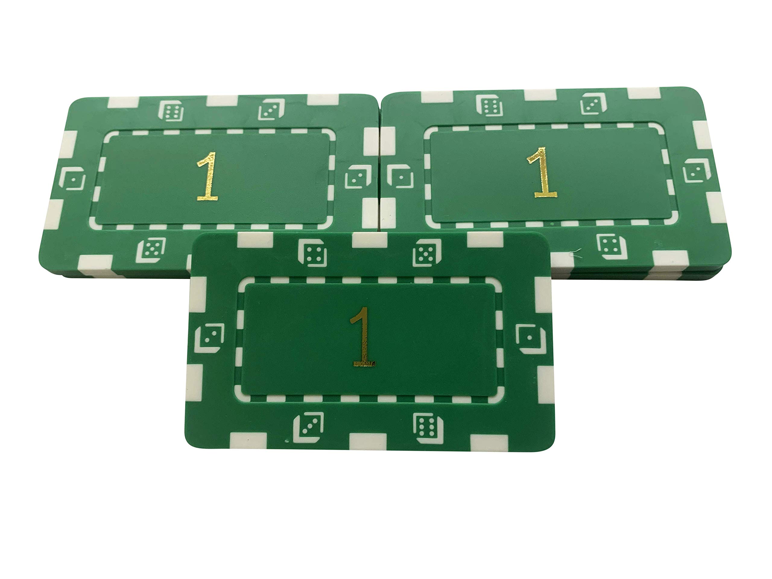 5 x Poker Casino Numbered Plastic Chip Plaques 74 x 44mm 32Grams (1) — image 1
