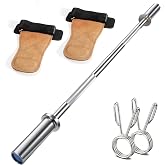 Olympic Barbell,4FT Strength Training Weight Bar 500LB Capacity | 2 Inch Barbell Bar with Wrist Straps, Weight Lifting Bar for Squat, Deadlifts, Bench Press, Hip Thrusts, Curl, Overhead Press