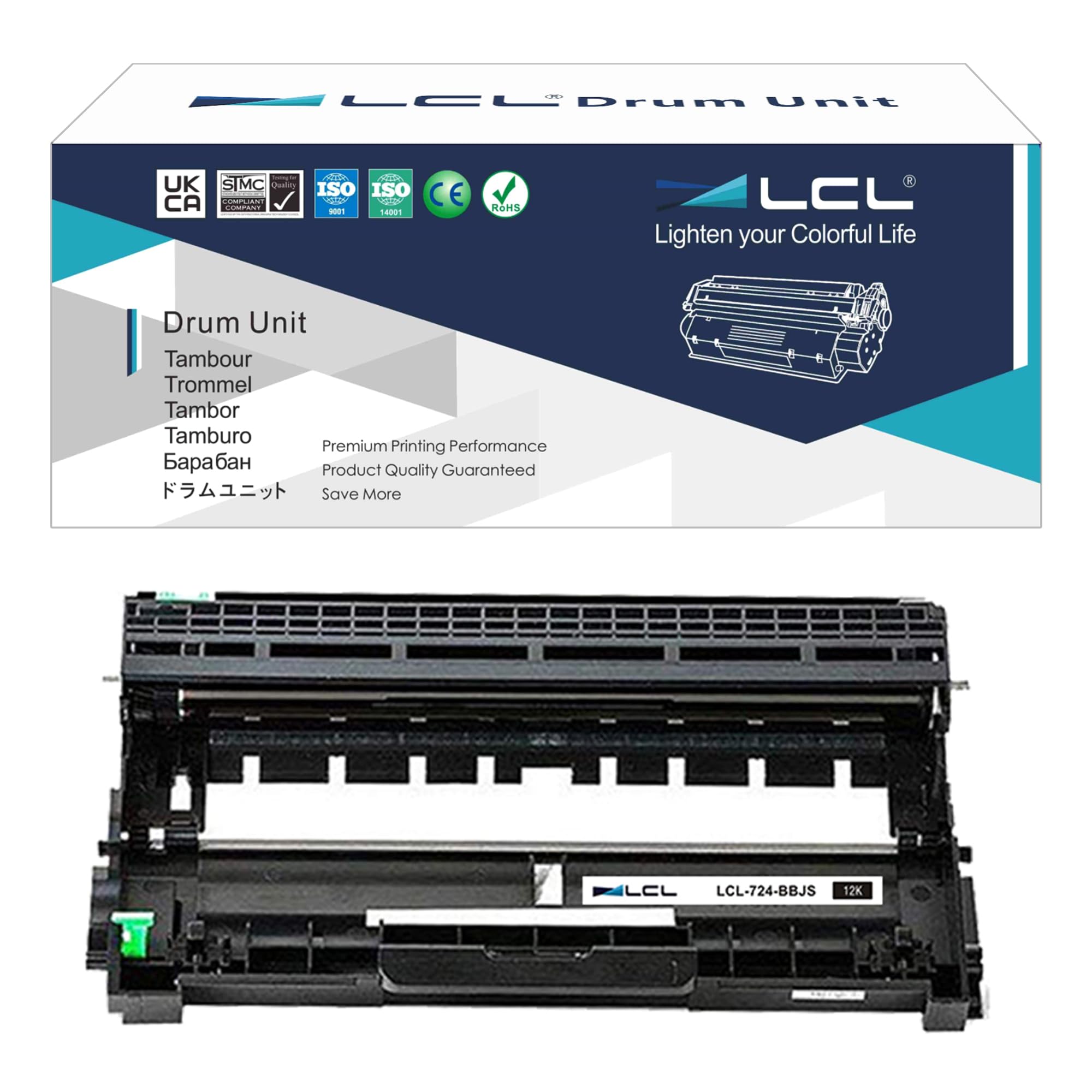 LCL Drum Unit 724-BBJS Drum 12000 Pages(1 Drum) Replacement for DELL E310DW E514DW E515DN E515DW