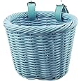 MEGHNA Woven Mini Bike Basket for Kid Bike Handlebar Bike Basket for Girl Boy for Scooter, Multi-Colors