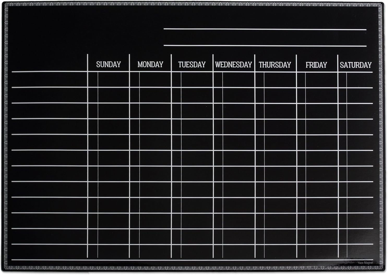 Magnetic Chore Chart for Kids - 4 Chalk Markers - Children’s Dry Erase Chalkboard Calendar for Multiple Household Chores & Responsibilities - Easy-to-Clean Reusable Family Refrigerator Weekly Planner : Office Products