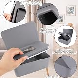 Yoosso 2-in-1 Reusable Wipes Holder Dispenser with Lid Gray White view 4
