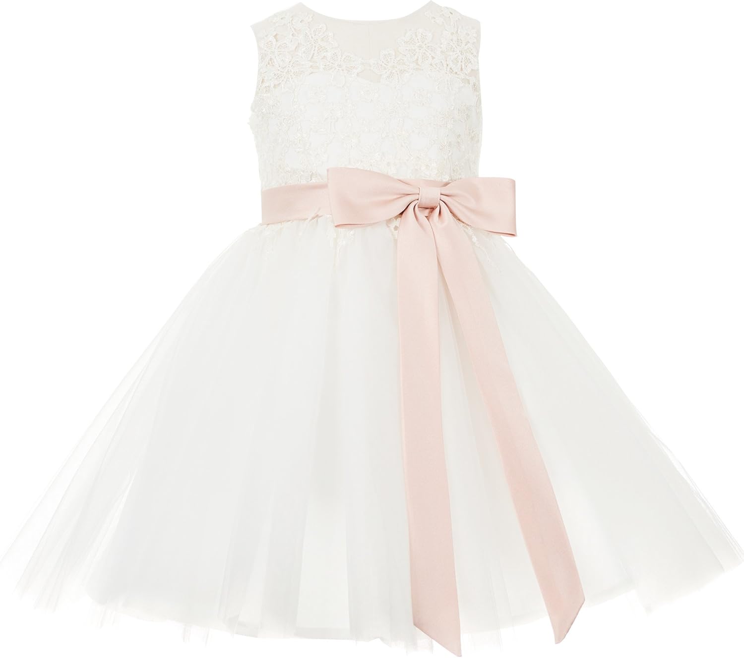 lace tulle flower girl dress