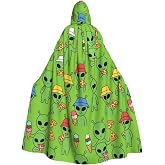WFUUGNJ Library Bookshelf Book Cape Hooded Cloak Halloween Party Cosplay Robe Adult Costume