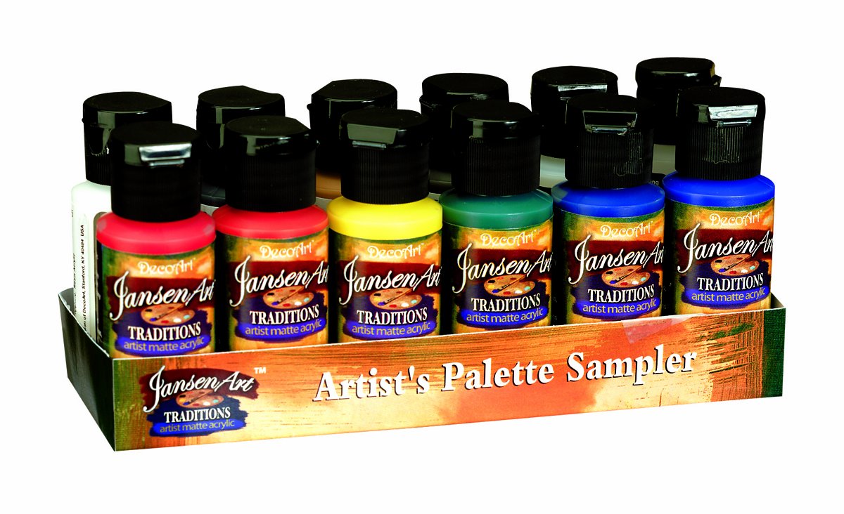 Deco Art Traditions Acrylic Paints 1 oz. 12 kg-Artist's Palette Sampler