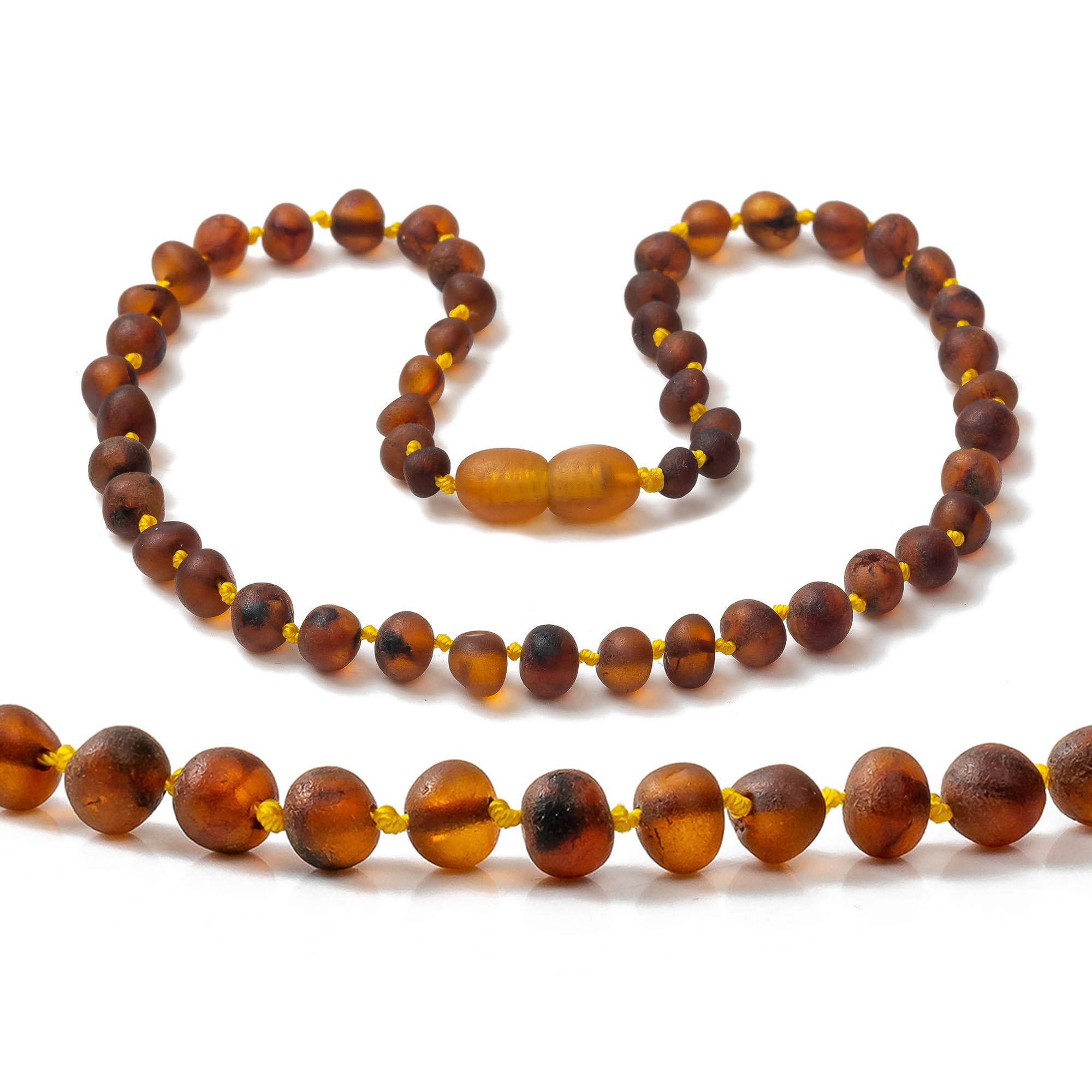 ZHAOXIA Baltic Amber Necklace Sizes 35cm - Cognac - Raw not Polished - Lab Tested