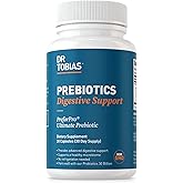 Dr. Tobias Prebiotics, Supports Digestion & Gut Health, Feed Good Probiotic Bacteria, Boost Gut Immune Function, Vegan & Non-GMO Gut Health Supplements for Men and Women, 30 Capsules, 30 Servings