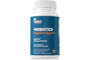 Dr. Tobias Prebiotics, Supports Digestion & Gut Health, Feed Good Probiotic Bacteria, Boost Gut Immune Function, Vegan & Non-GMO Gut Health Supplements for Men and Women, 30 Capsules, 30 Servings