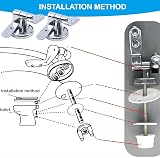 Skyzone Zinc Alloy Quick Release Toilet Seat Hinges WC Blind Hole Fixings view 5