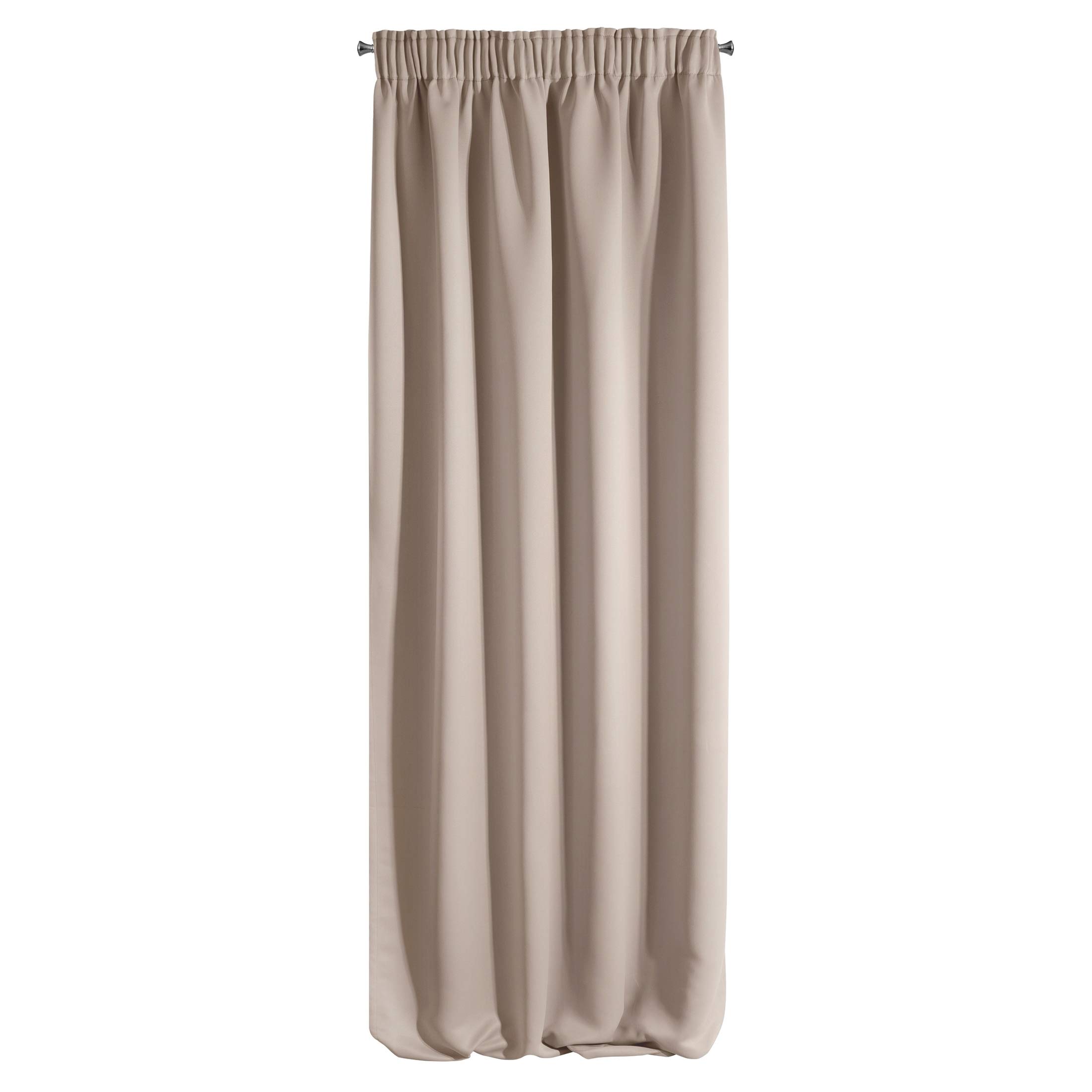 Eurofirany Smooth Blackout Blackout Ruffle Tape Soft Curtains Modern Simple Bedroom Children's Room Living Room Polyester Powder 135 x 270 cm