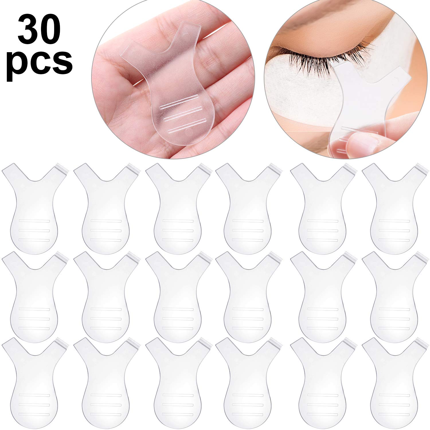 30 Pieces Y Shape Eyelash Brush Perm Lash Lift Brush Silicone Grafting Eyelash Lift Brush for Eyelash Extension Makeup Tool : Beauty
