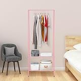Youyijia Pink Clothes Rail 60x151cm Heavy Duty Garment Rack with Shelves view 9