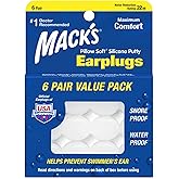 Mack's Pillow Soft Earplugs White , 12 Count (6 Pair)