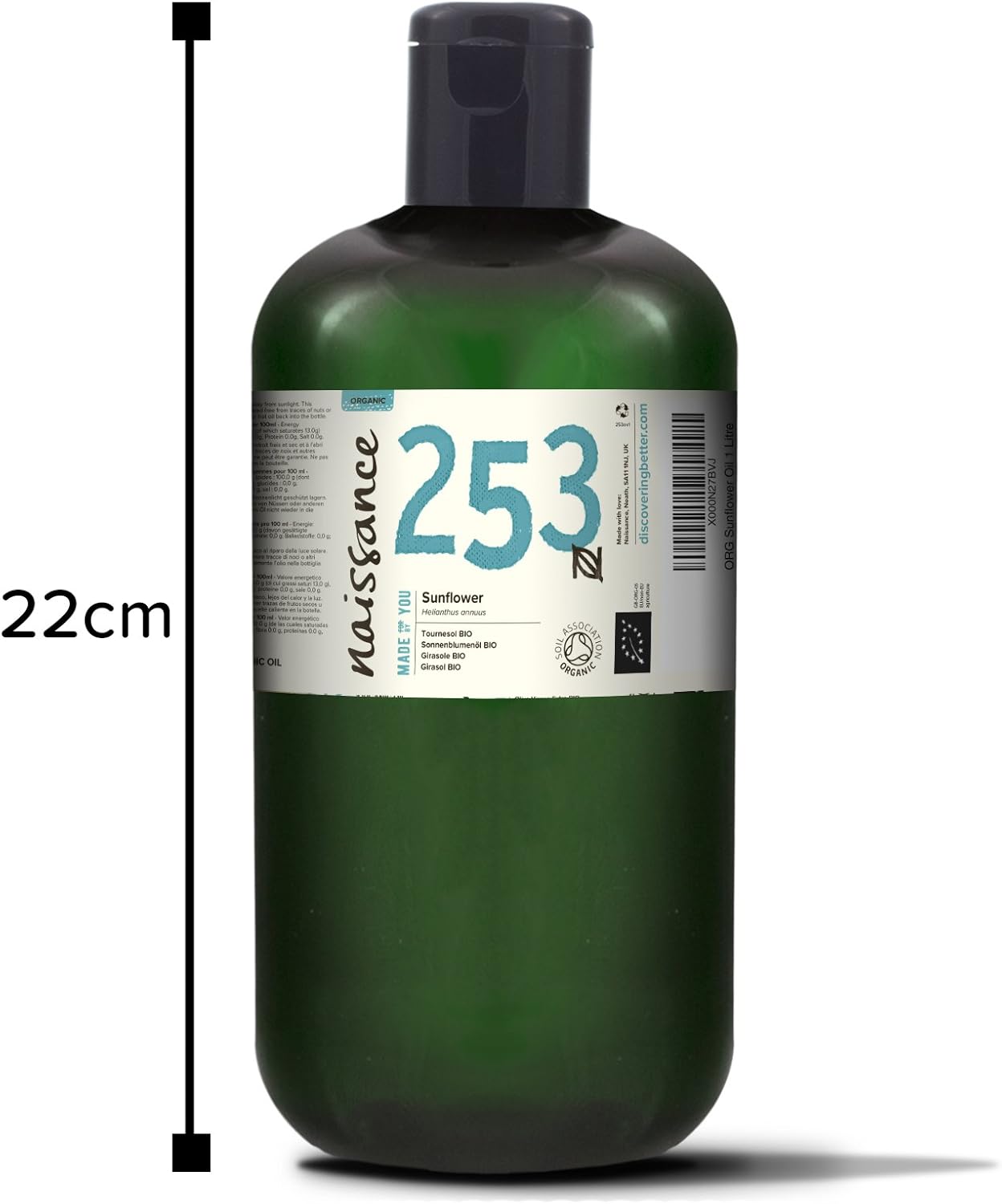 Naissance Organic Sunflower Oil (No. 253), 900ml, Certified Organic and Vegan - Image 4