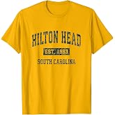 Hilton Head South Carolina SC Vintage Sports Design Navy T-Shirt