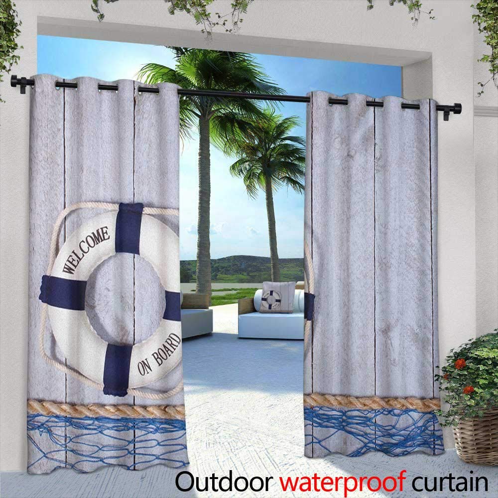 Amazon Com Buoy Grommet Curtain Welcome On Board Greeting