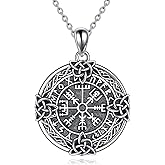VIJASHOP Compass Pendant Necklace Celtic Knot Viking Necklace Christmas Jewelry Gift for Men Women