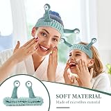 Molain Face Wash Headband Coral Fleece Elastic Hair Band Green view 5
