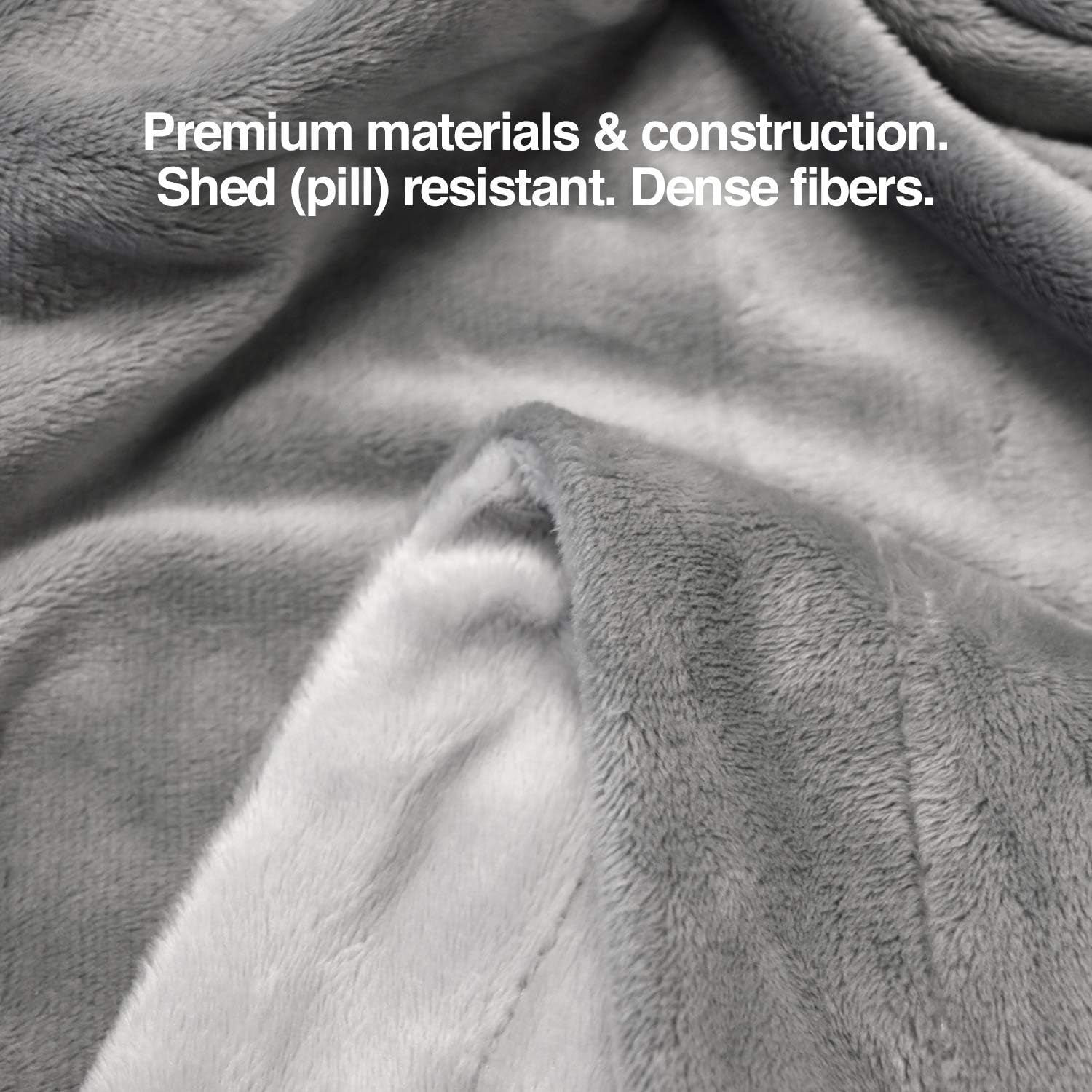 PetFusion Premium Pet Blanket, Multiple Sizes for Dogs & Cats. [Reversible Micro Plush]. 100% Soft Polyester, Gray, Medium (44 x 34) (PF-PB2A) : Pet Supplies